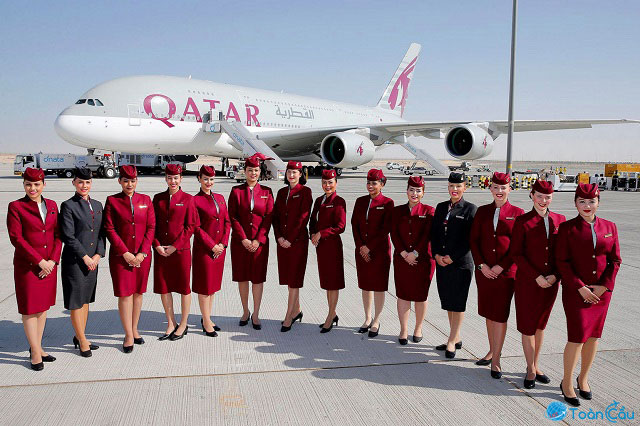 Qatar Airways, một trong những hãng hàng không nổi tiếng trên toàn thế giới
